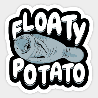 Floaty Potato Manatee Animal Lover Gift Sticker